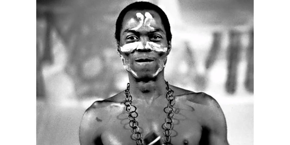 Fela Anikulapo Kuti with face paint
